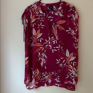 Burgundy Floral Shirt